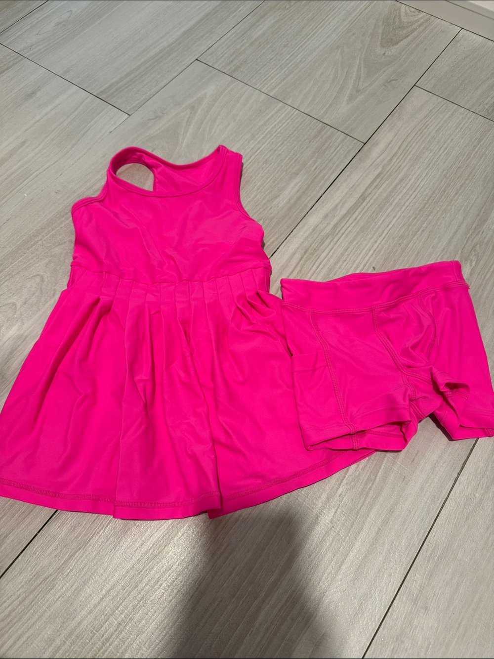 Ruffle Butts Hot Pink Girls Skort Dress Set
